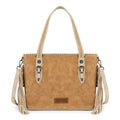 Wrangler Tan Concho Fringe Tote Crossbody