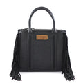 Wrangler Black Fringe Tote Crossbody