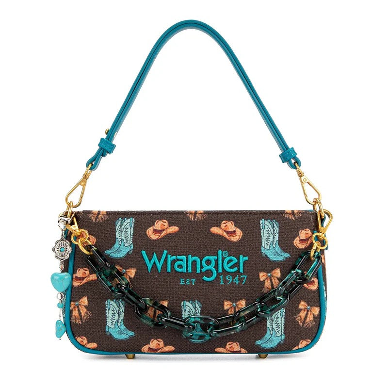 Wrangler Black Boots Shoulder Bag