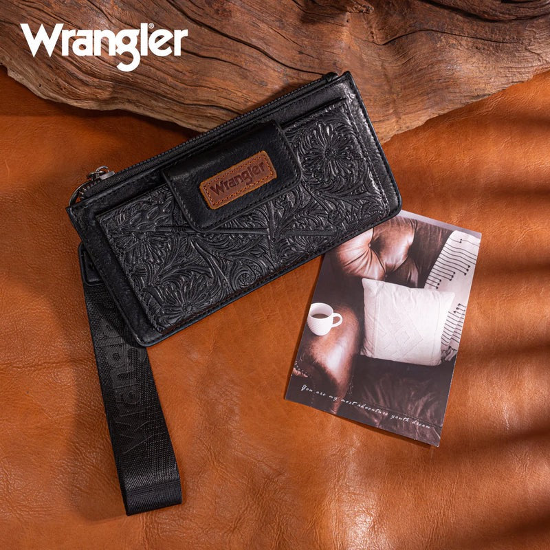 Wrangler Black Embossed Wallet
