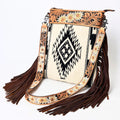 Sunflower Tooled Southwestern Fringe Crossbody