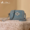 Montana West Denim Aztec Crossbody Purse