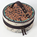 Turquoise Hand Tooled Jewelry Box