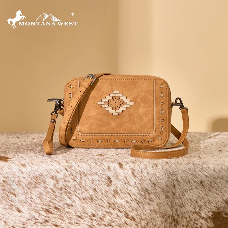 Montana West Brown Aztec Crossbody Purse