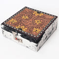Hand Tooled Sunflower Jewelry Box