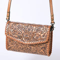 Hand Tooled Leather Crossbody Purse