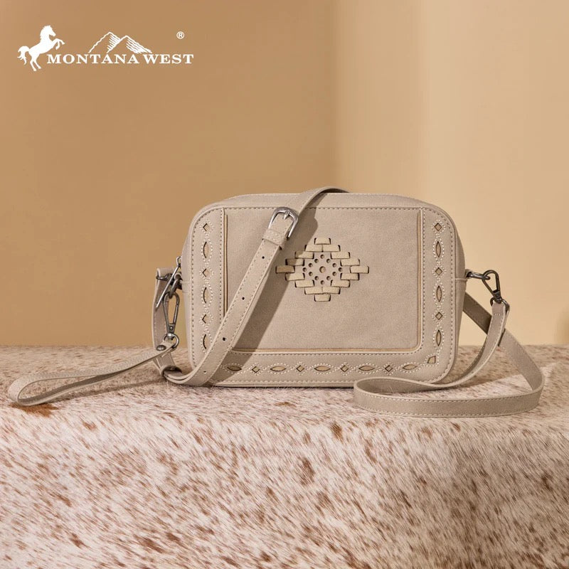 Montana West Beige Aztec Crossbody Purse