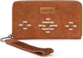 Wrangler Brown Aztec Stitched Wallet