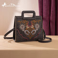 Montana West Black Spur Stitched Mini Tote Crossbody