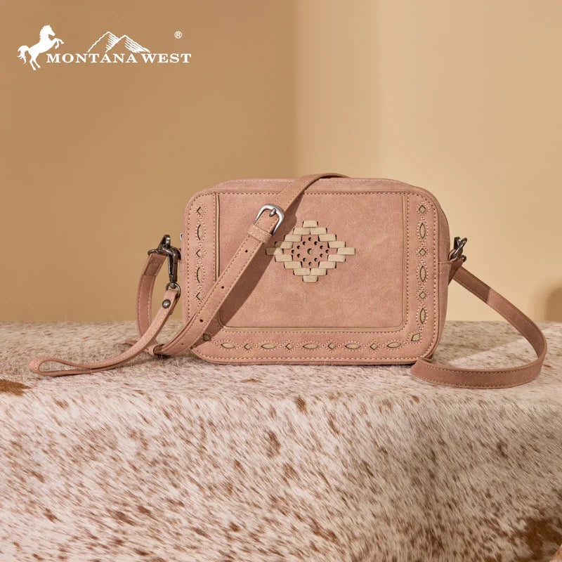 Montana West Peach Aztec Crossbody Purse