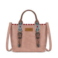 Wrangler Pink Aztec Embossed Tote Crossbody