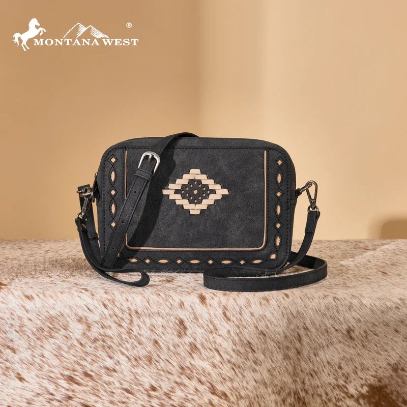 Montana West Black Aztec Crossbody Purse