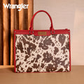 Wrangler Red Cow Print Tote Bag