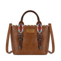 Wrangler Brown Aztec Embossed Tote Crossbody