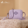 Montana West Purple Aztec Stitched Crossbody