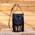 Wrangler Black Denim Stitched Fringe Crossbody