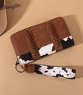 Wrangler Brown Cow Print Wallet