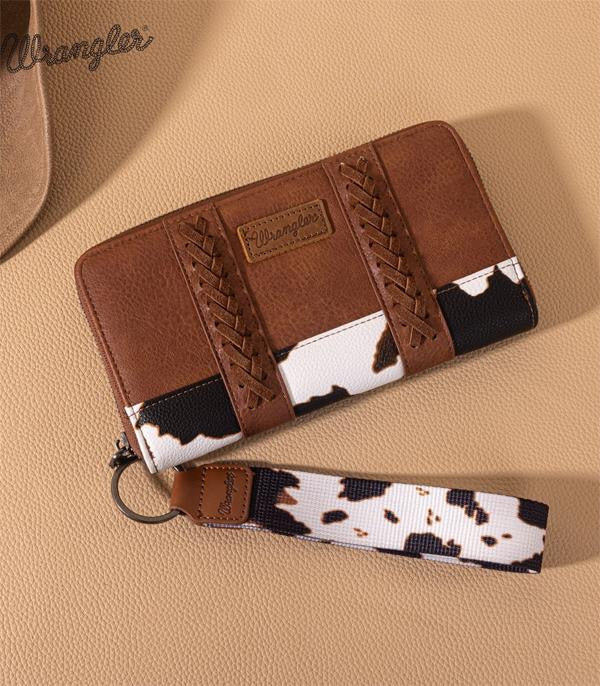 Wrangler Brown Cow Print Wallet