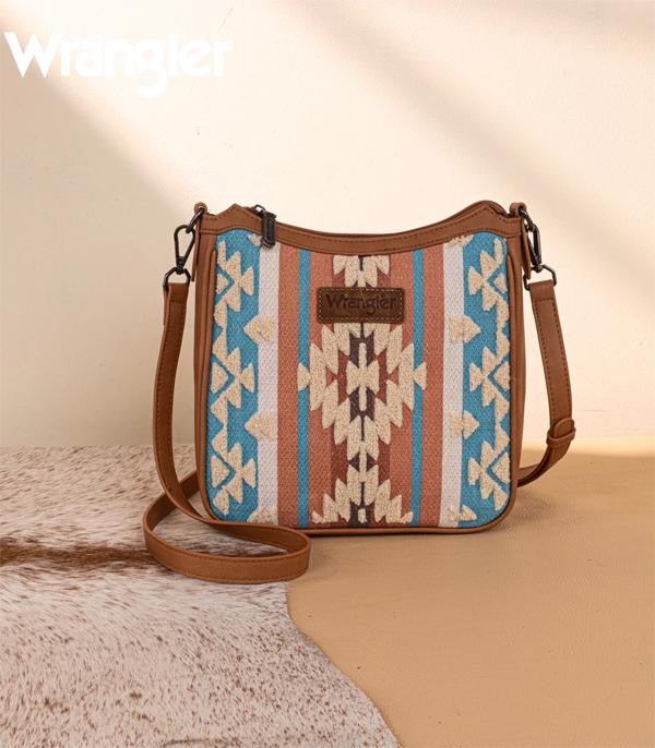 Wrangler Brown Aztec Crossbody Purse