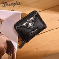 Wrangler Black Cowhide Boot Stitch Card Wallet