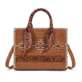 Wrangler Brown Aztec Stitched Bandana Tote Crossbody