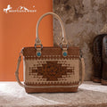 Montana West Brown Embossed Cluster Crossbody Purse