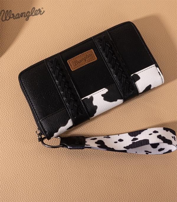 Wrangler Black Cow Print Wallet
