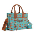Wrangler Teal Boots Tote Crossbody