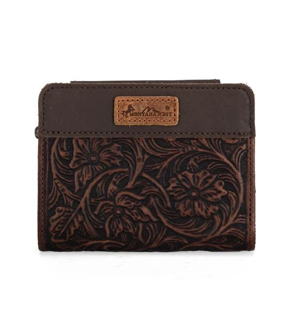Montana West Chocolate Embossed Wallet
