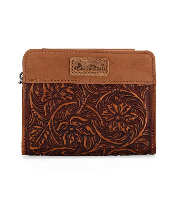 Montana West Brown Embossed Wallet