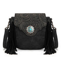 Montana West Black Concho Fringe Crossbody