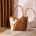 Montana West Brown Embossed Concho Tote