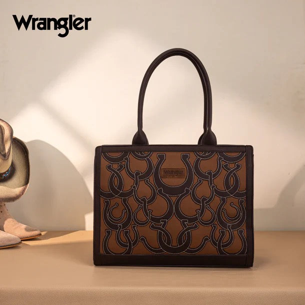 Wrangler Chocolate Lucky Horseshoe Tote