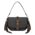 Wrangler Black Concho Saddle Crossbody Purse
