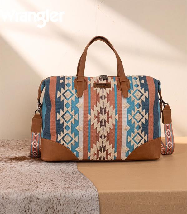 Wrangler Brown Aztec Weekender Bag