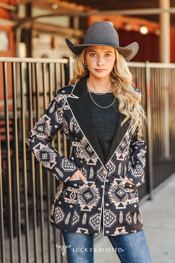 Black Aztec Blazer