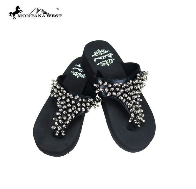 Montana West Bling Bead Sandal