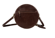 Load image into Gallery viewer, Night Gaze Hand Tooled Leather Round Bag
