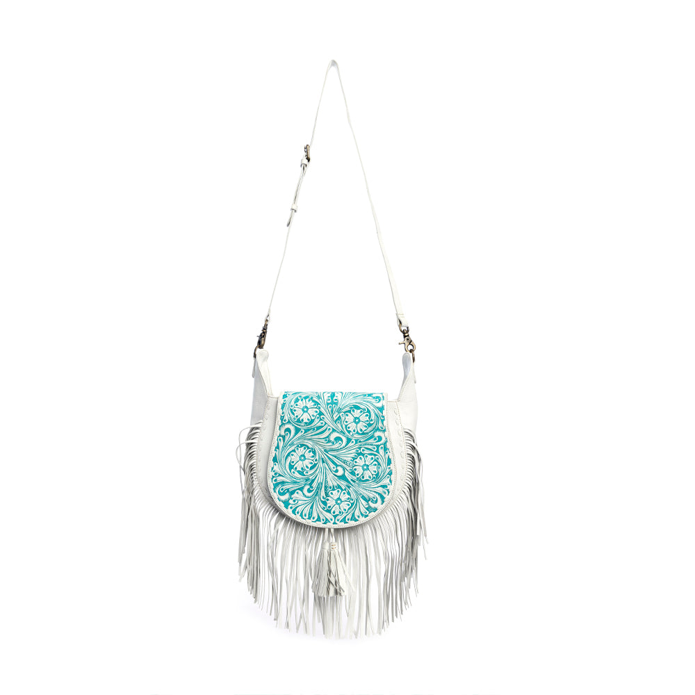 Moonwood Turquoise Frost Fringe Crossbody