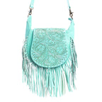 Moonwood Tooled Fringe Crossbody