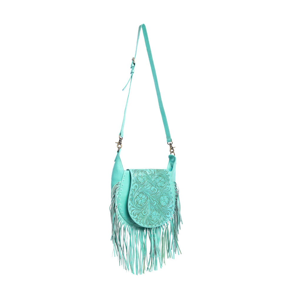 Moonwood Tooled Fringe Crossbody