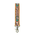 Emerald Ember Tooled Key Fob