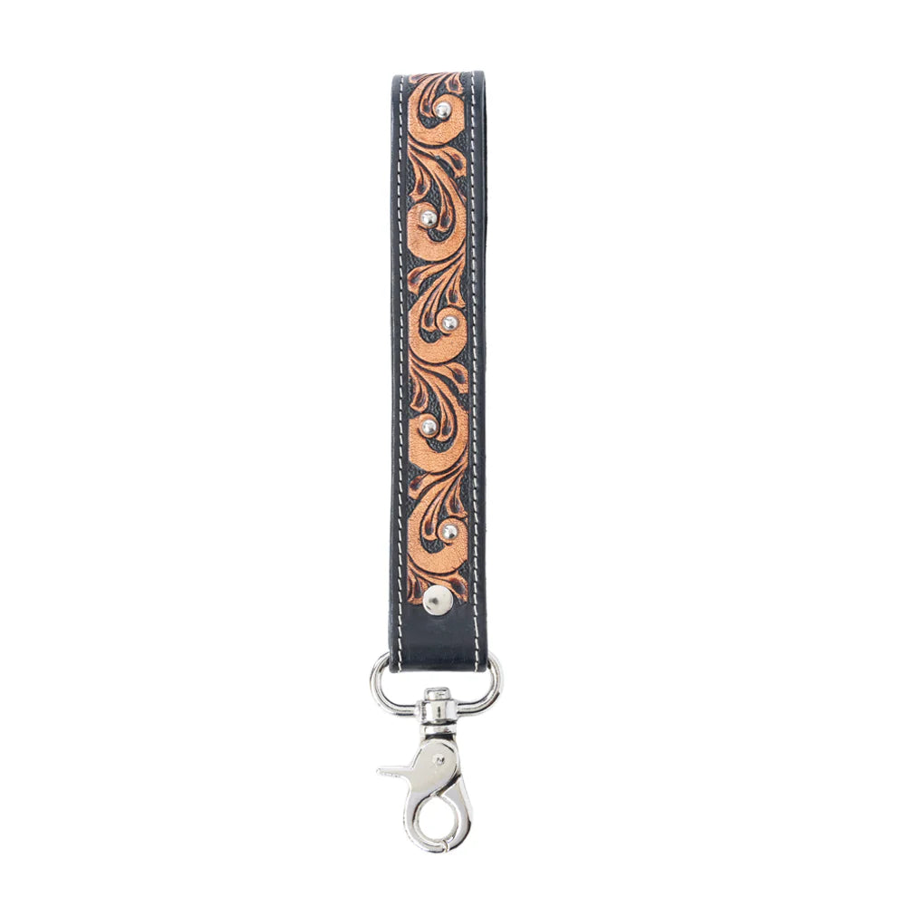 Western Whirl Hand Tooled Key Fob