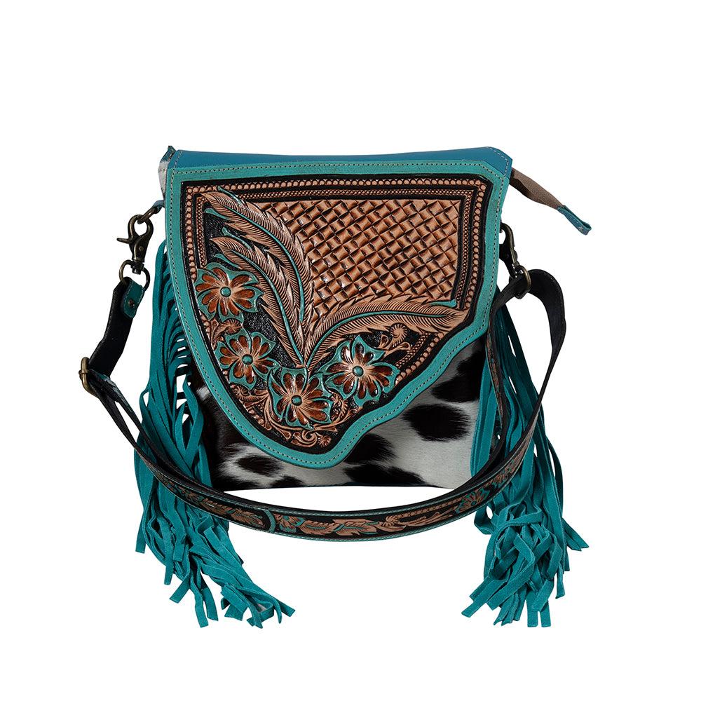 Braynette Prarie Floral Tooled Crossbody