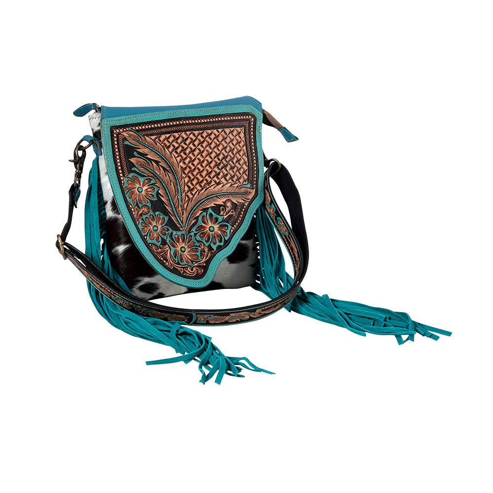Braynette Prarie Floral Tooled Crossbody
