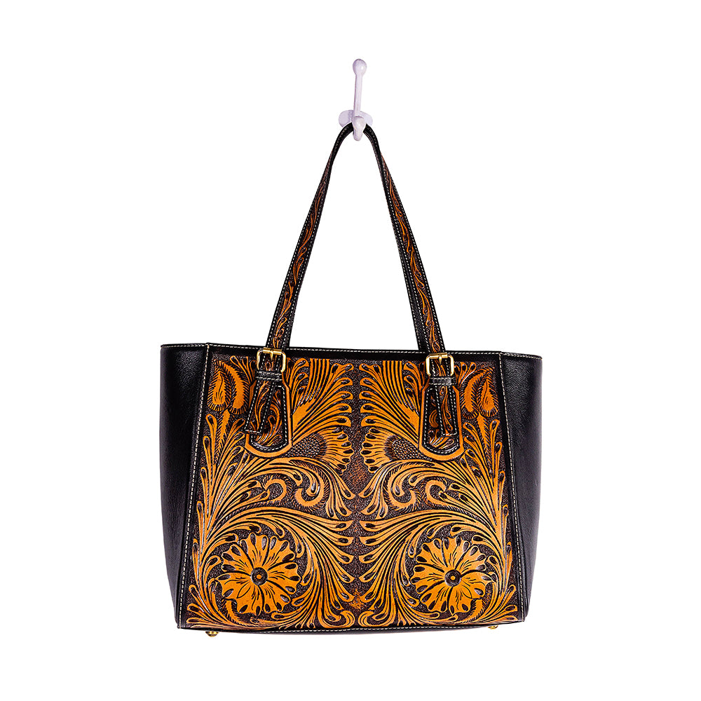 Canyon Meadow Tooled Tote Bag