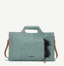 Load image into Gallery viewer, Montana West Turquoise Embossed Laptop Bag
