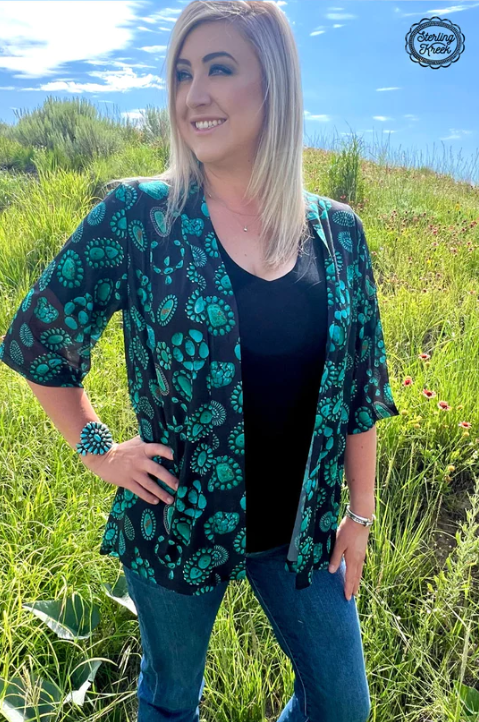 Touch of Turquoise Cardigan