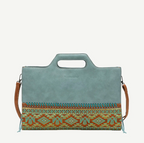 Montana West Turquoise Embossed Laptop Bag