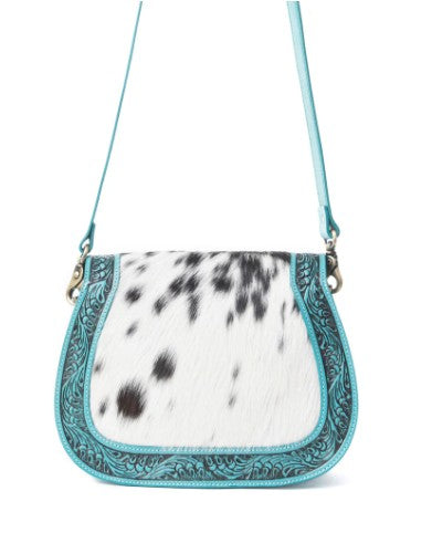 Open Vistas Turquoise Tooled Shoulder Bag